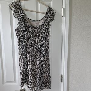 Charlotte Russe Black and White Ruffled Mini Sundress